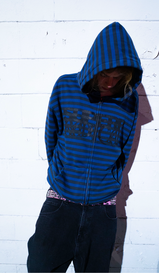 LOGO ZIP HOODIE (BLUE)