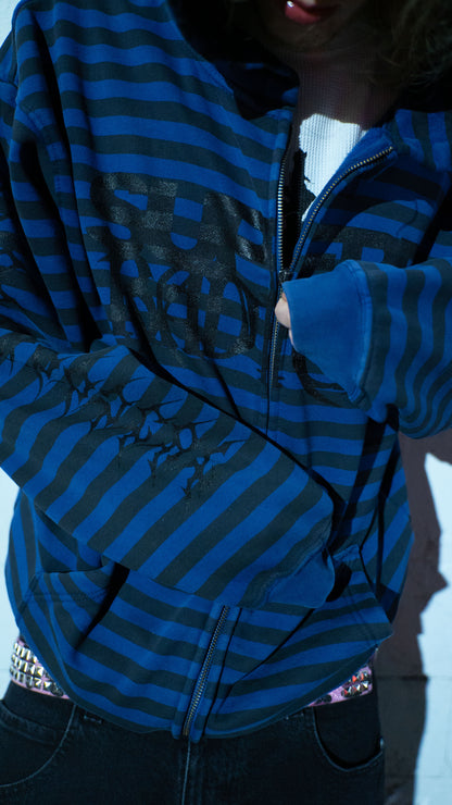 LOGO ZIP HOODIE (BLUE)