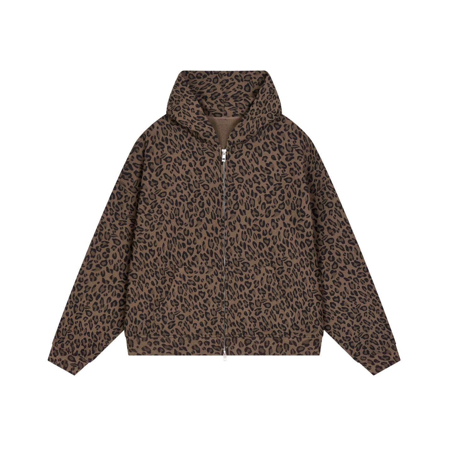 CHEETAH PRINT WAFFLE HOODIE