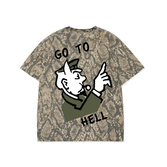 GO TO HELL TEE (SNAKESKIN)