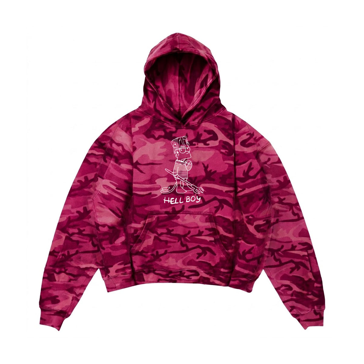 'HELLBOY' CAMO HOODIE (ROSE PINK)