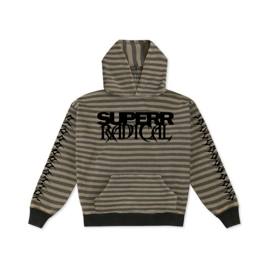 LOGO HOODIE (GREY STRIPES)
