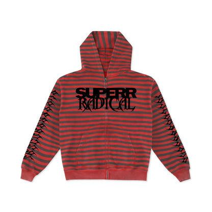 LOGO ZIP HOODIE (RED)
