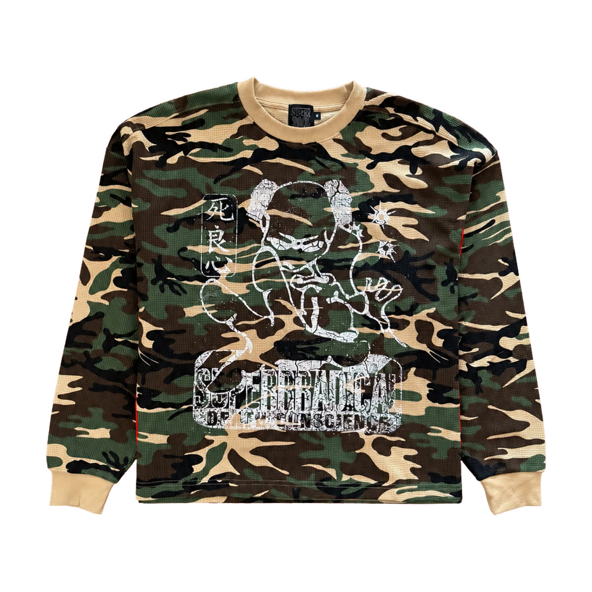 'DEATH CONSCIENCE' WAFFLE LONGSLEEVE
